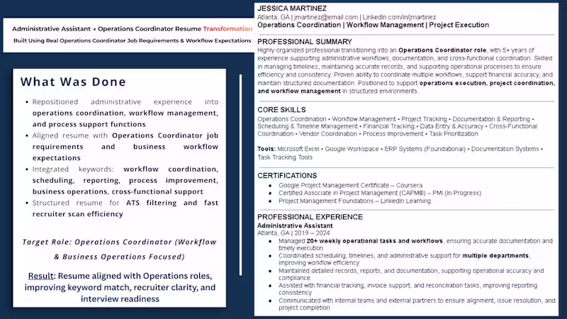 Cover image for Client Background
Candidate transitioning from an