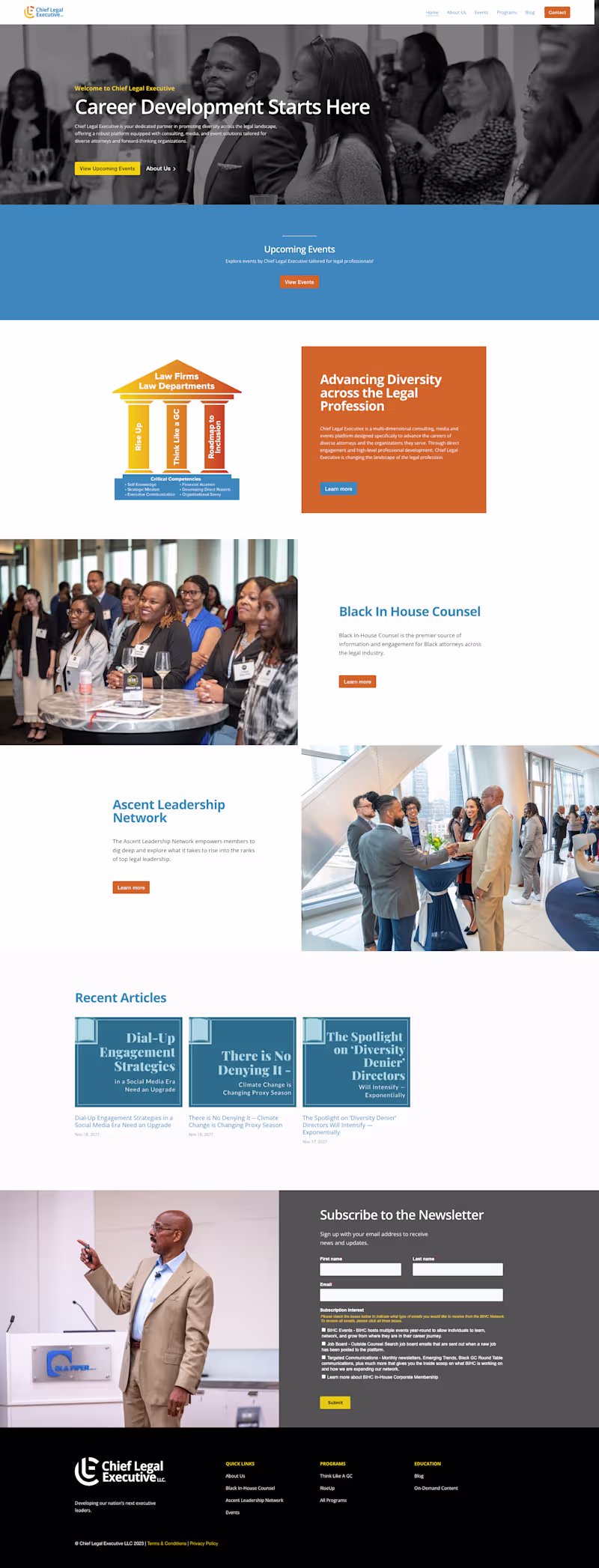 Cover image for Website for Chief Legal Executive