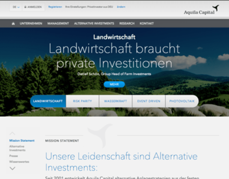 Cover image for Relaunch Aquila Capital Website