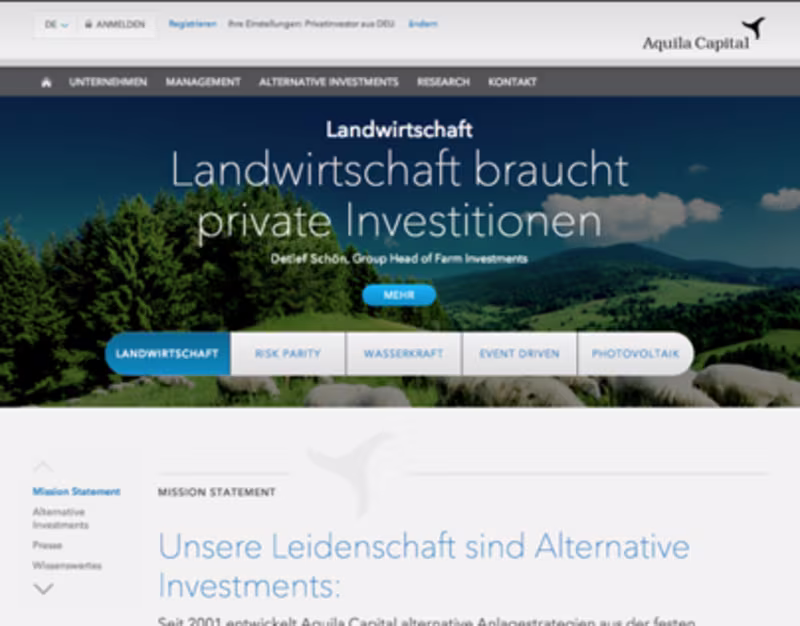Cover image for Relaunch Aquila Capital Website