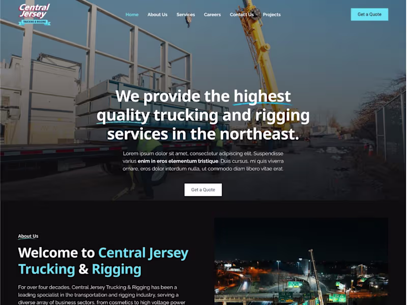 Cover image for Central Jersey Trucking & Rigging