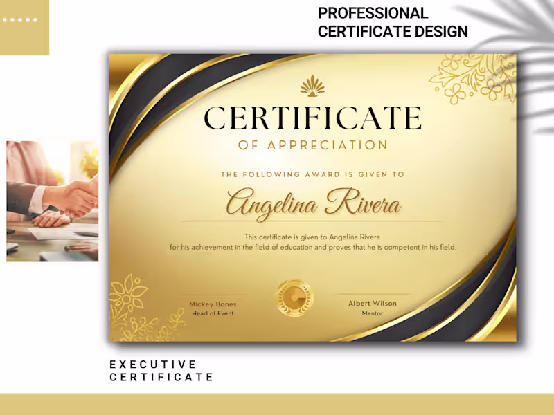 Cover image for Professional Certificate Layout