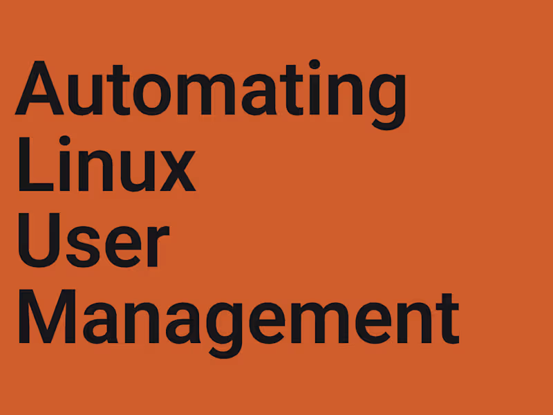 Cover image for Automated User Management in Linux