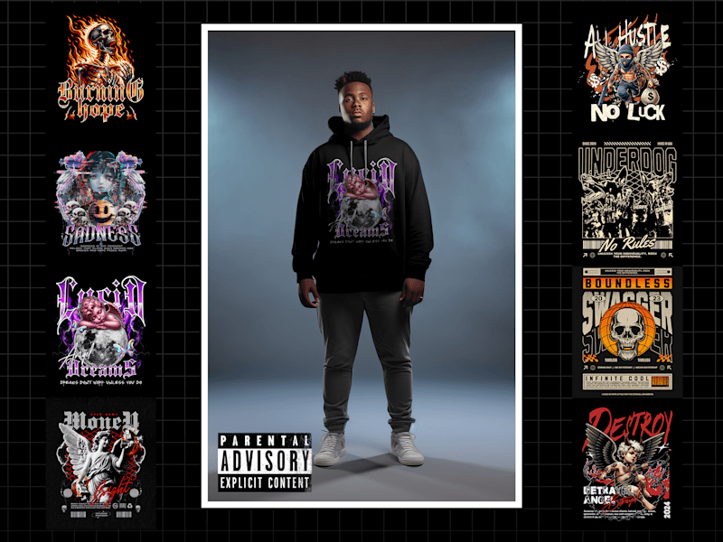 Cover image for Streetwear T-shirt Design Template :: Behance