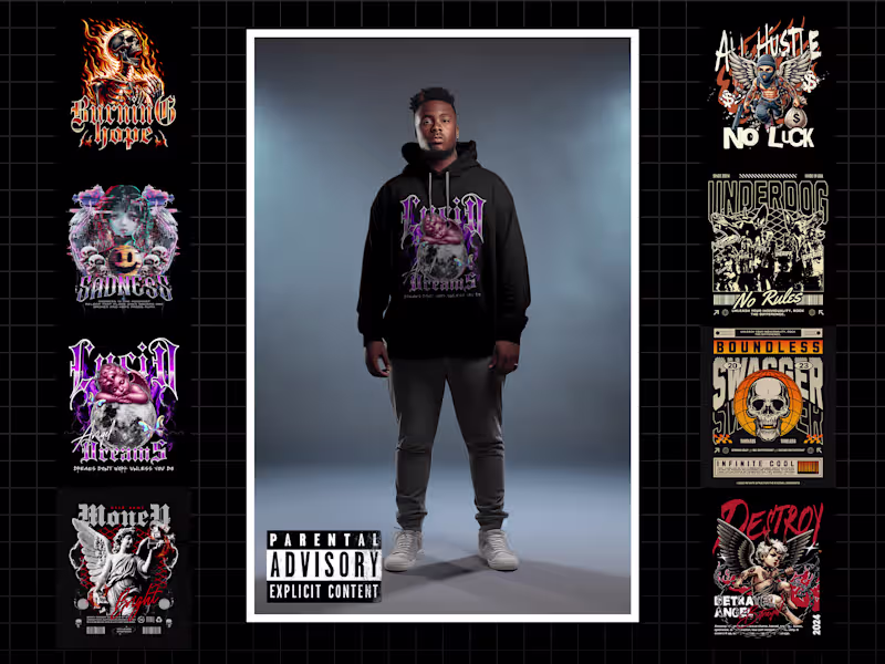 Cover image for Streetwear T-shirt Design Template :: Behance