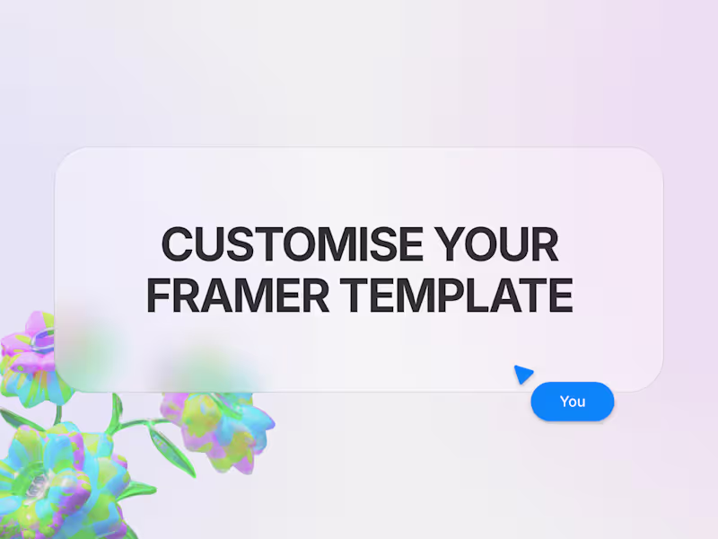 Cover image for Framer template customisation