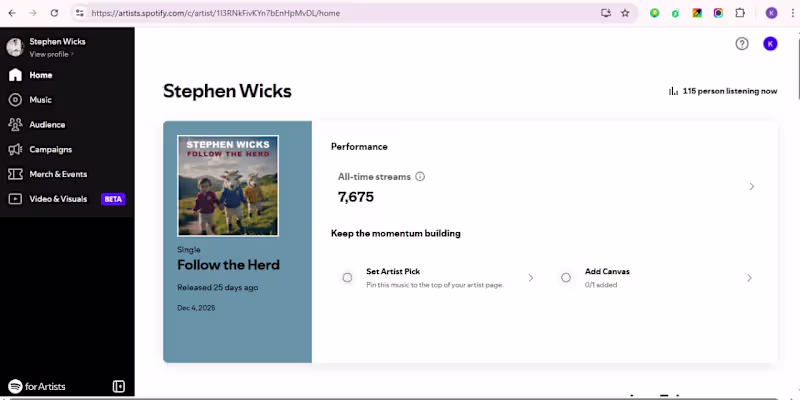 Cover image for Stephen Wicks is gaining strong