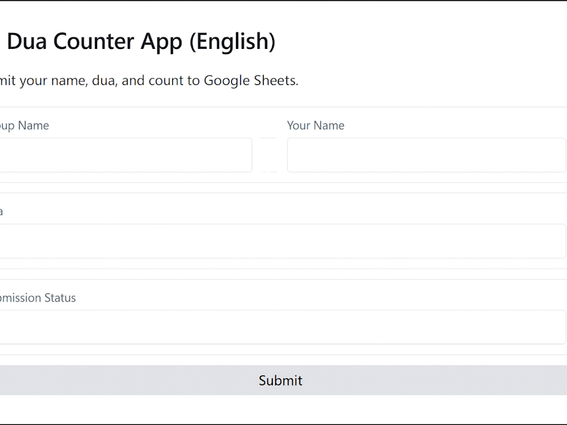 Cover image for Dua Counter App Development