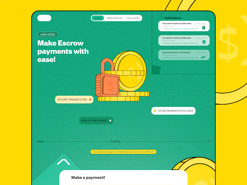 Cover image for Wete Osiiso: Escrow payment concept website