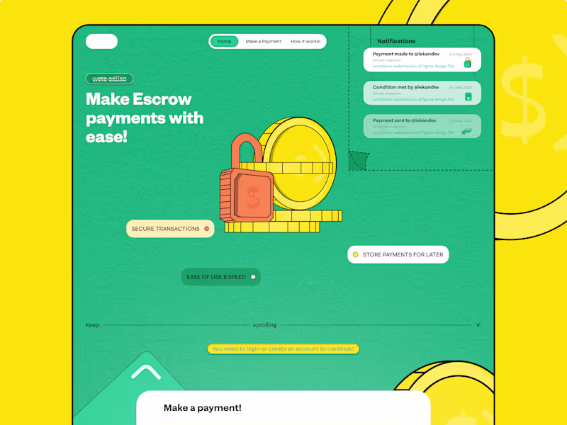 Cover image for Wete Osiiso: Escrow payment concept website