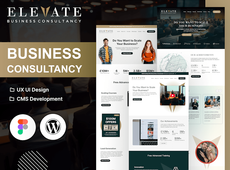 Cover image for Business Consultant Website UI/UX & WordPress Design