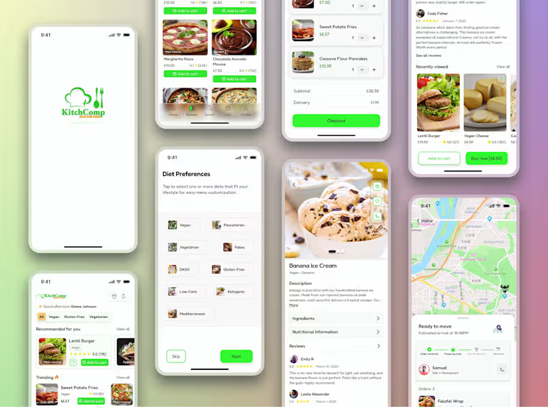 Cover image for Kitchcomp Food Delivery App Design