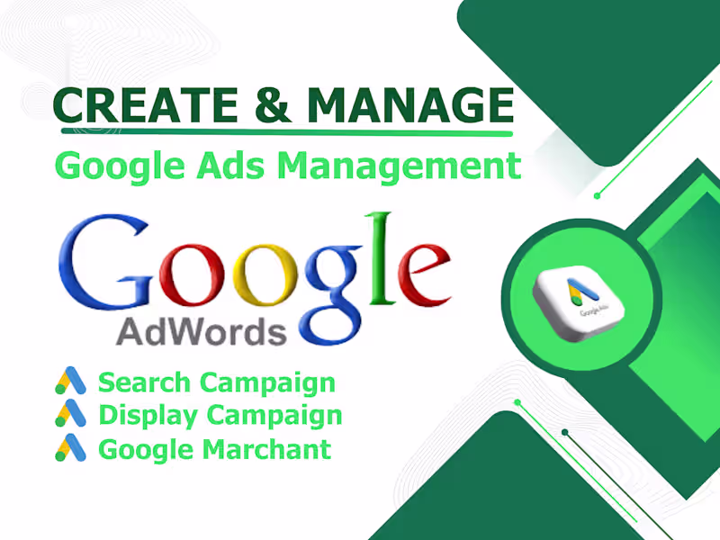 Cover image for I will create google ads adwords PPC campaign analytic tracking 