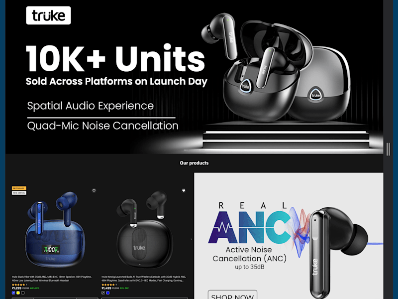 Cover image for E-commerce website for Truke.in 