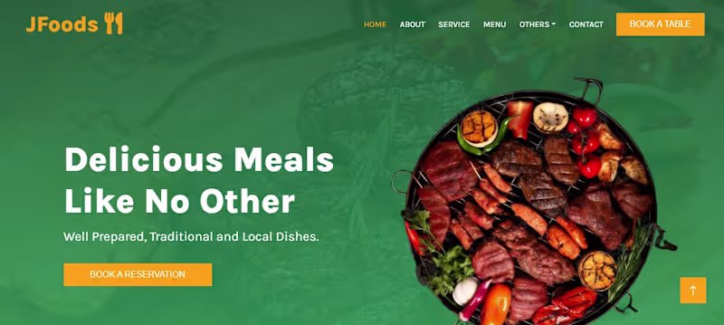 Cover image for Jfoods Restaurant Website