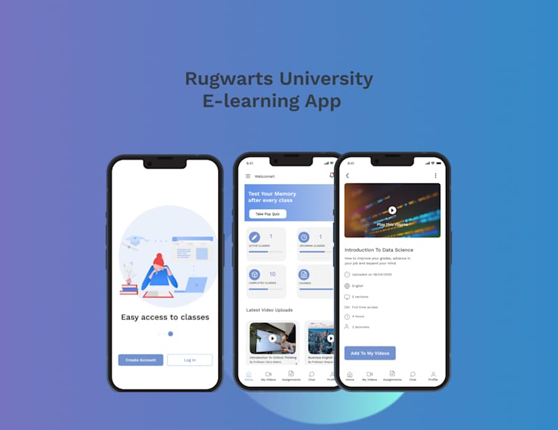 Cover image for E-learning app on Behance