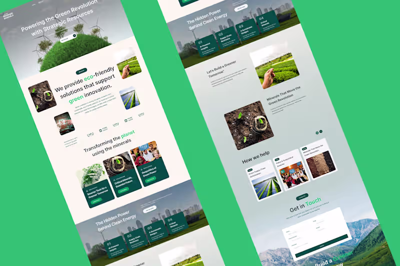 Cover image for Sustainable Energy Website Design for Green Revolution