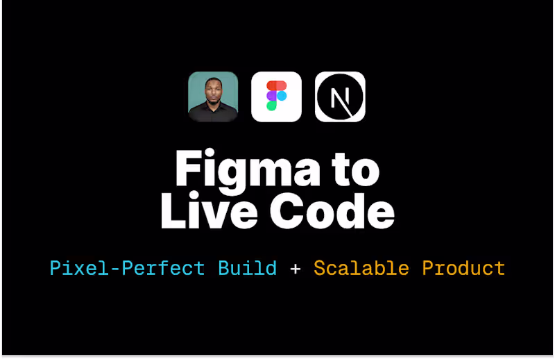 Cover image for Figma to Code: Turn Your Design Into a Live Web/Mobile App.