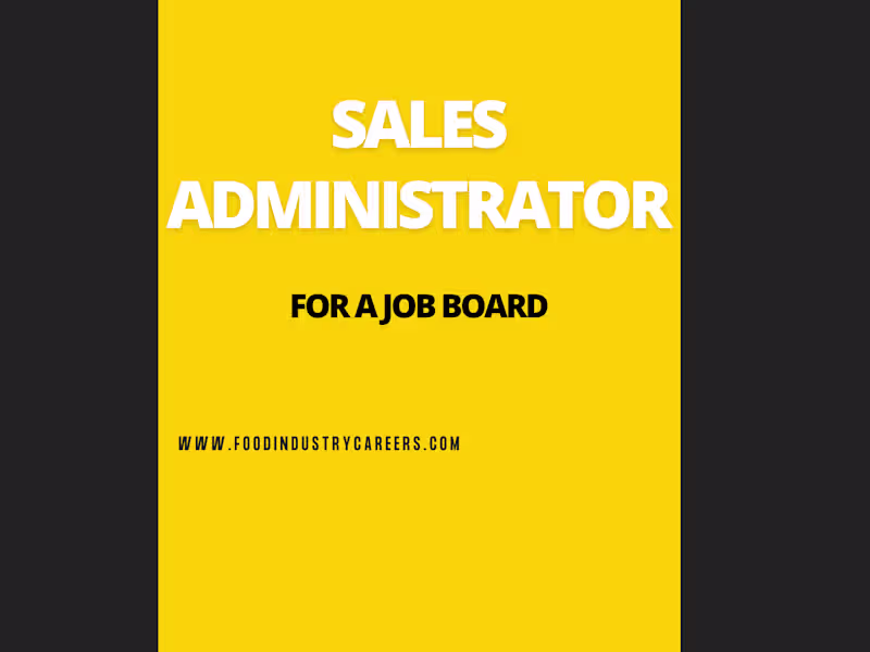 Cover image for Sales Administrator for a Job Board 
