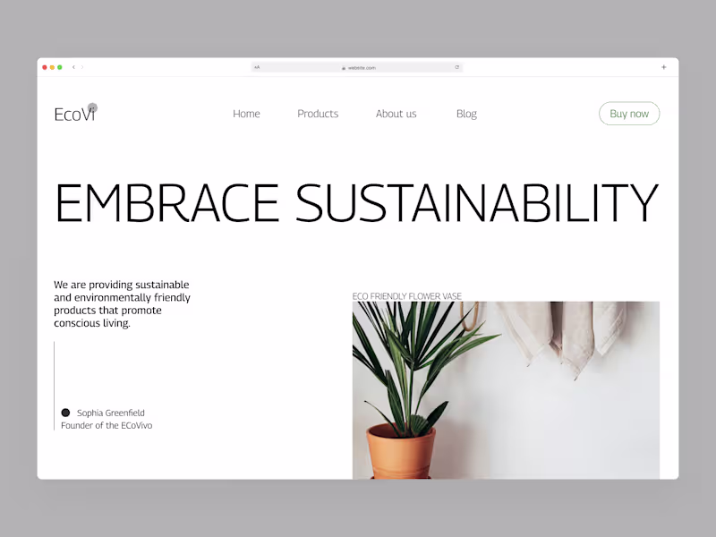 Cover image for EcoVivo Landing Page Design