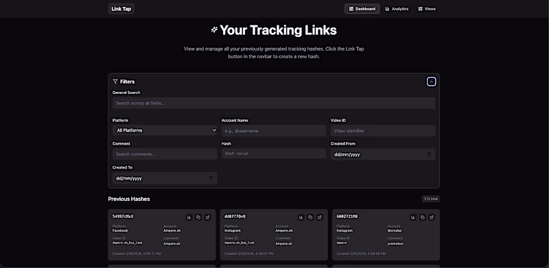 Cover image for Link Tap Track | Social Media Post Analyzer