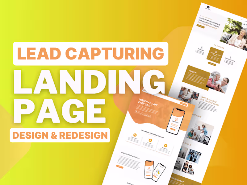 Cover image for Lead Capturing Business Landing Page Design Service