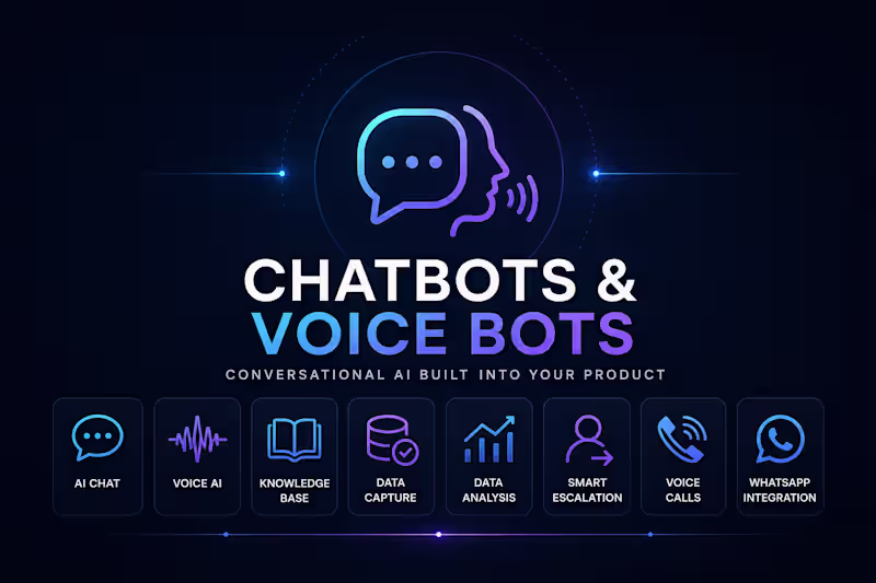 Cover image for AI Chat & Voice Bots — Conversational AI Built Into Your Product