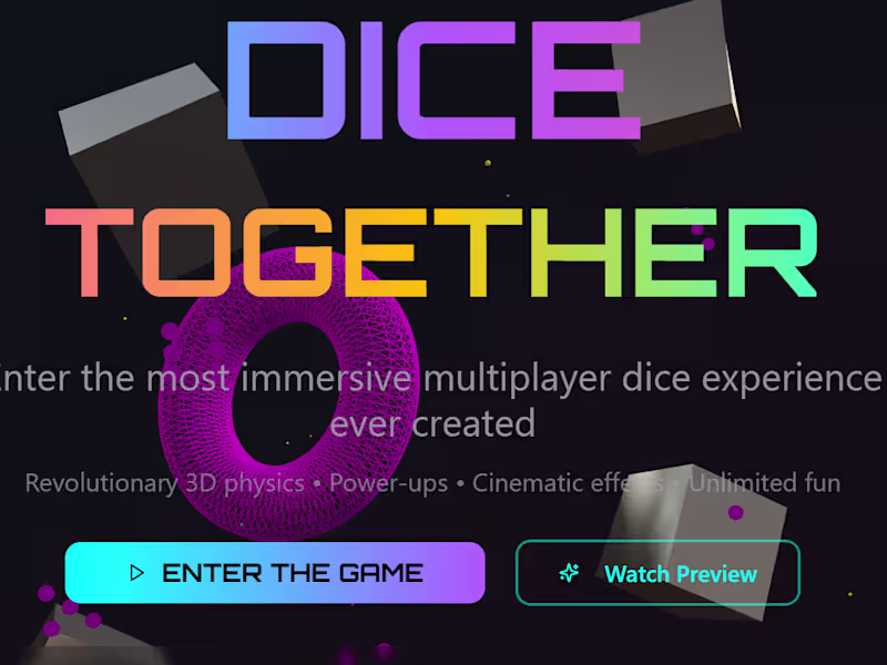 Cover image for DiceTogether - Roll Dice Together!