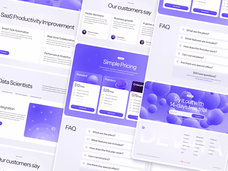 Cover image for DEVATA Framer Saas Template