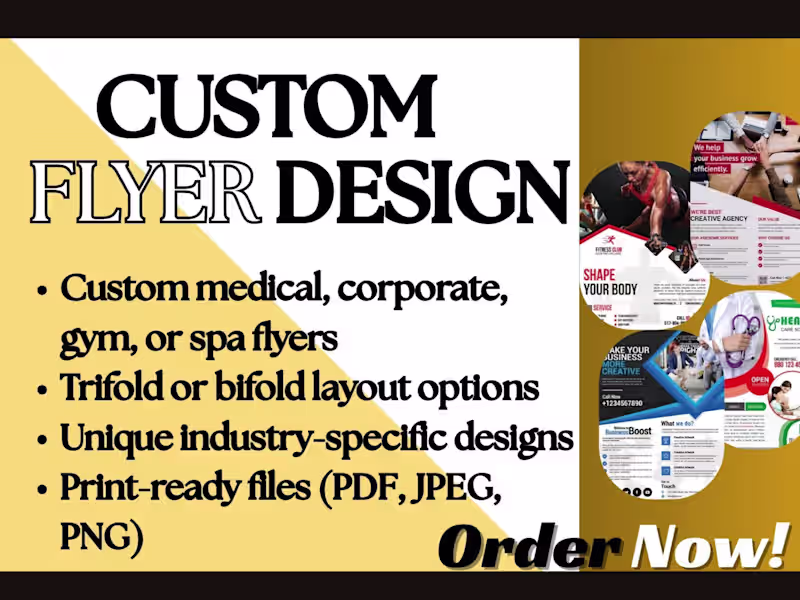Cover image for Design medical corporate trifold bifold business flyers design