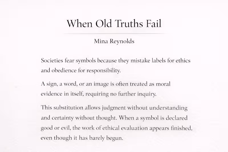 Cover image for When Old Truths Fail (philosophical essay)