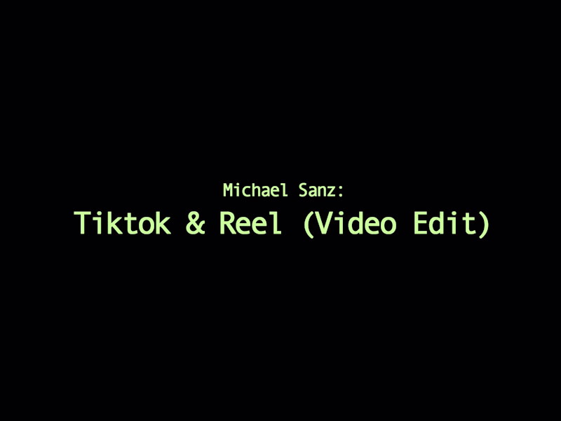 Cover image for Tiktok & Reels Video Edit for Michael Sanz