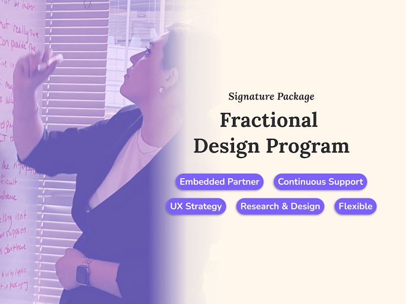 Cover image for 🌟 Fractional Design Program • Continuous Strategic Support