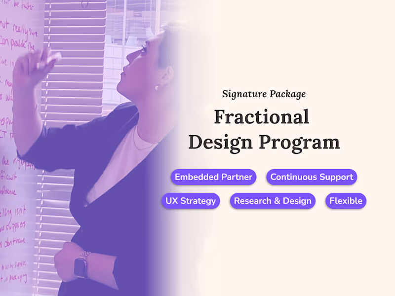 Cover image for 🌟 Fractional Design Program • Continuous Strategic Support