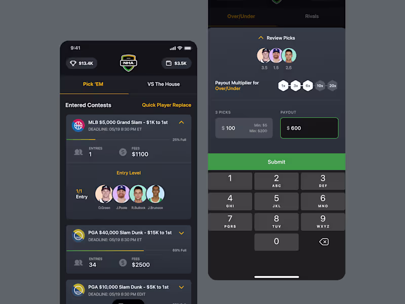 Cover image for NHA Sports Betting App Redesign