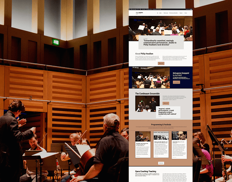 Cover image for Brand and website redesign for an orchestra conductor