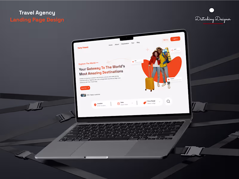 Cover image for Travel Agency Landing Page Design