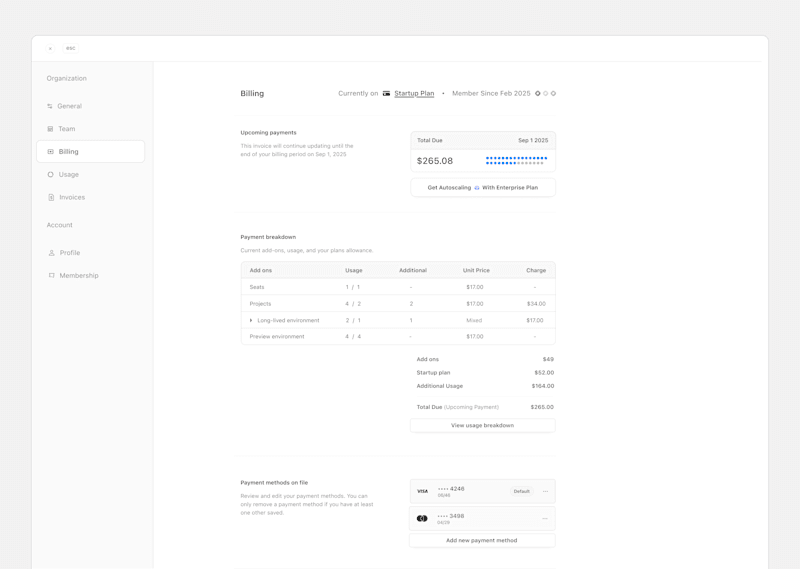Cover image for Account Billing Console
