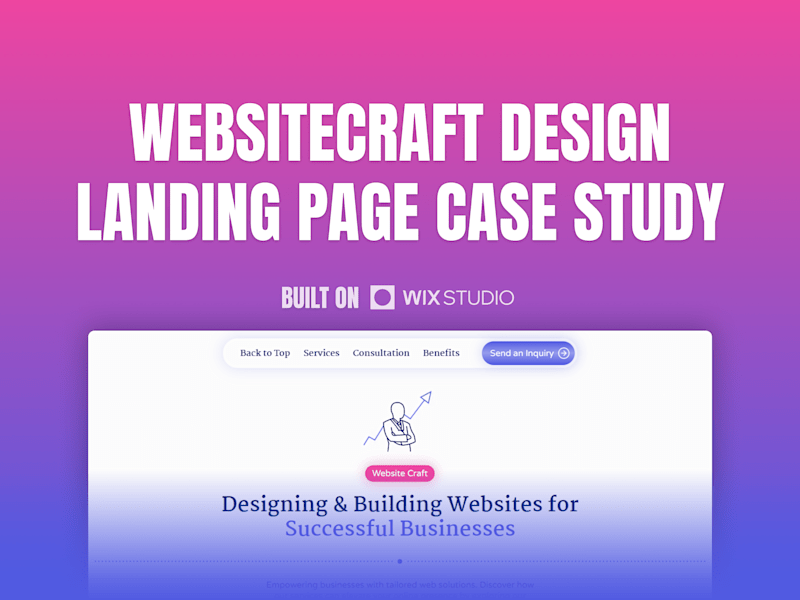 Cover image for Websitecraft Design | Landing Page in Wix Studio