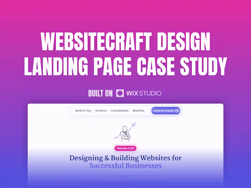 Cover image for Websitecraft Design | Landing Page in Wix Studio