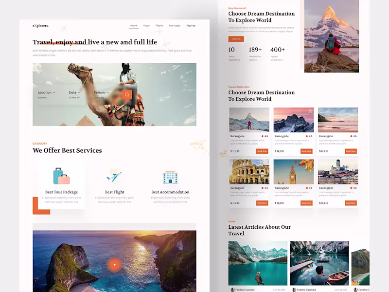 Cover image for Travel Agency Website