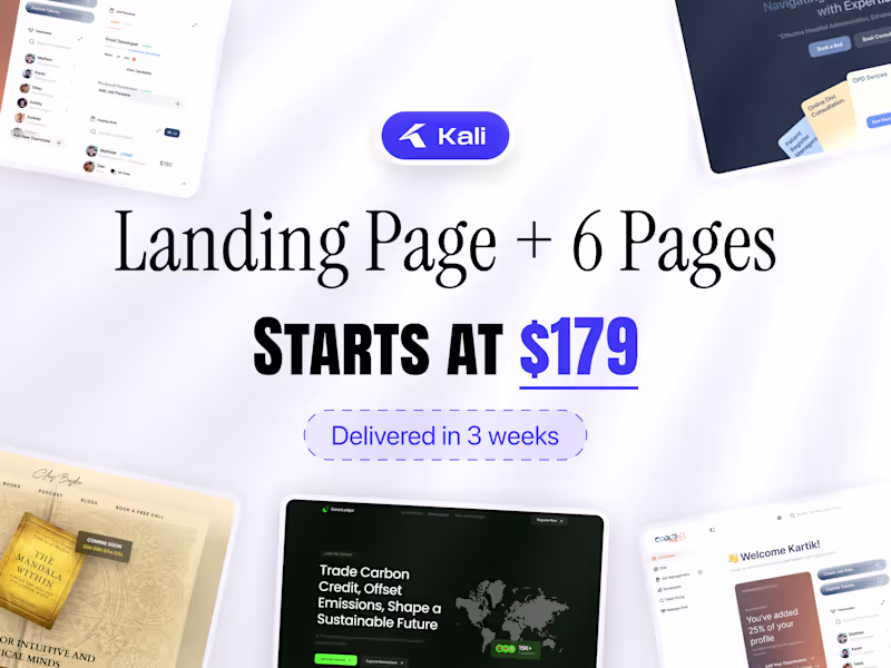 Cover image for Lading Page + 6 Pages