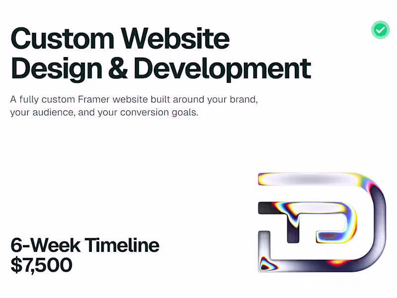 Cover image for Custom Website Design & Development