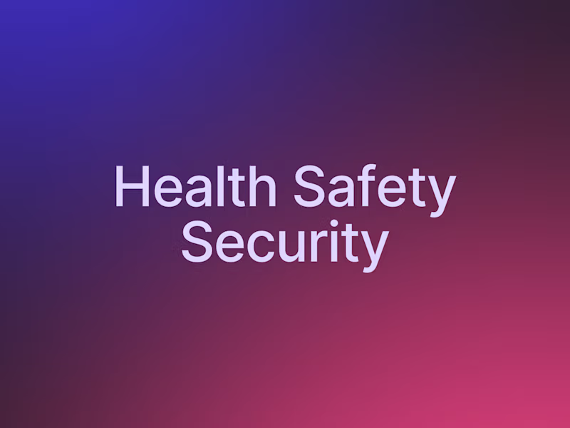 Cover image for Health Safety Security Environment