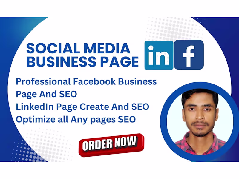 Cover image for I will create all business page by social media