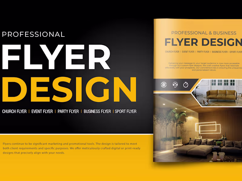 Cover image for I will make a professional flyer design for your business