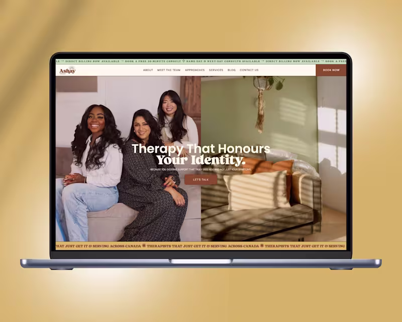 Cover image for Showit website design for Ashay Theraphy