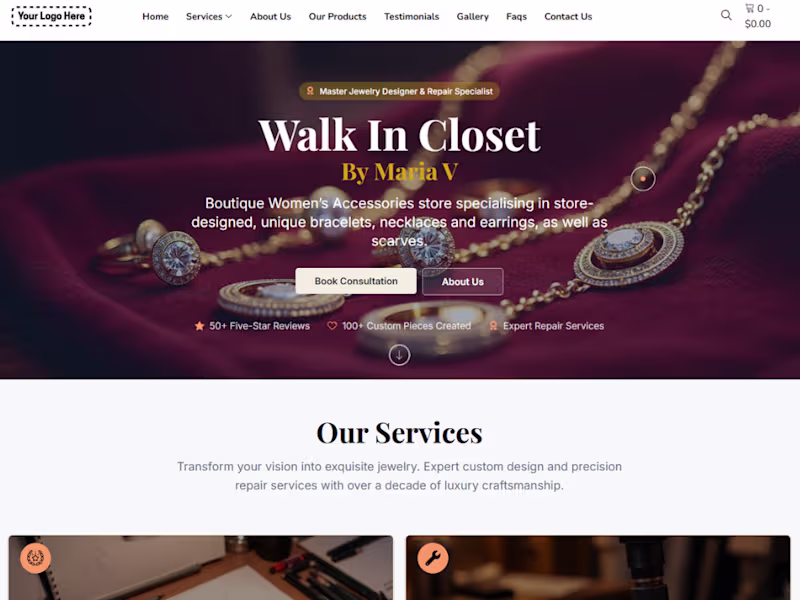 Cover image for Walk In Closet Website Design and Development