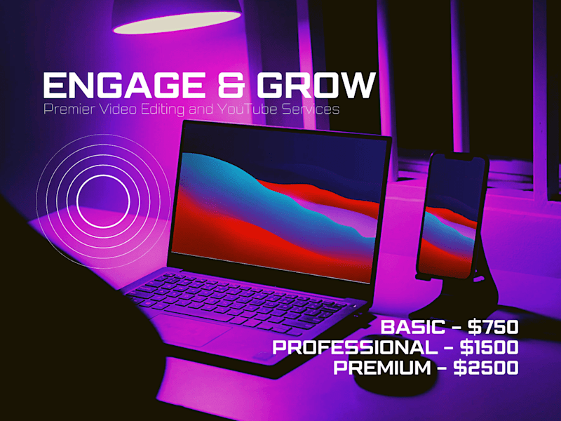 Cover image for Engage & Grow: Premier Video Editing and YouTube Services