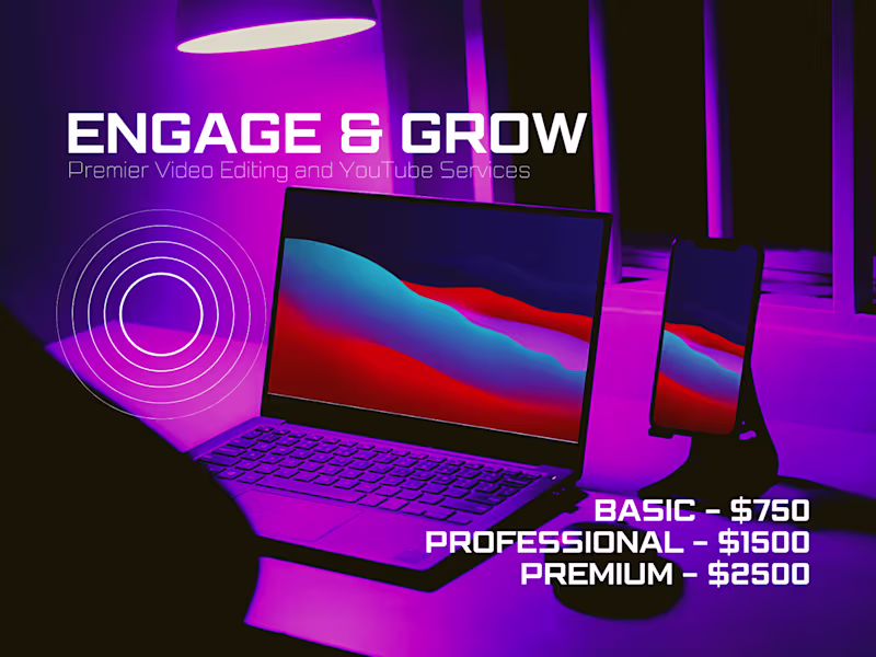 Cover image for Engage & Grow: Premier Video Editing and YouTube Services